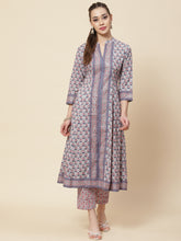 Floral Printed Cotton Kurta With Pants